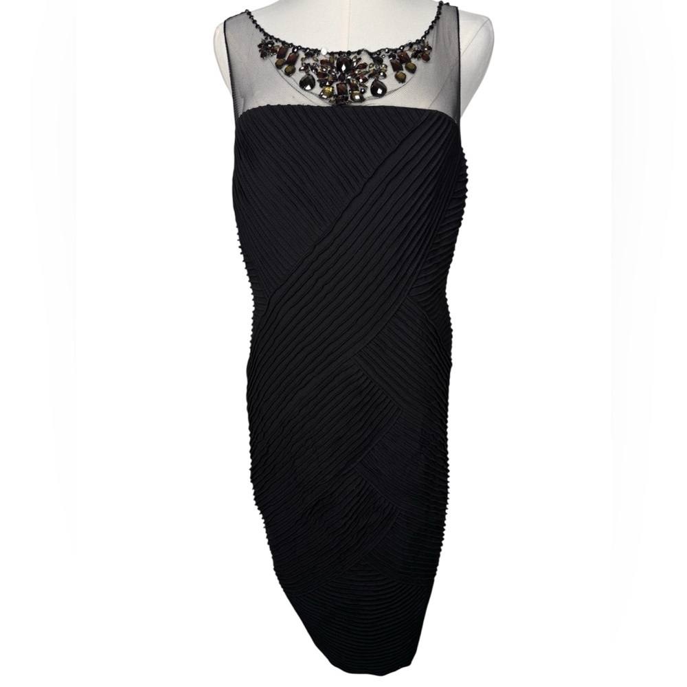 Adrianna Papell Elegant Black Sleeveless Dress